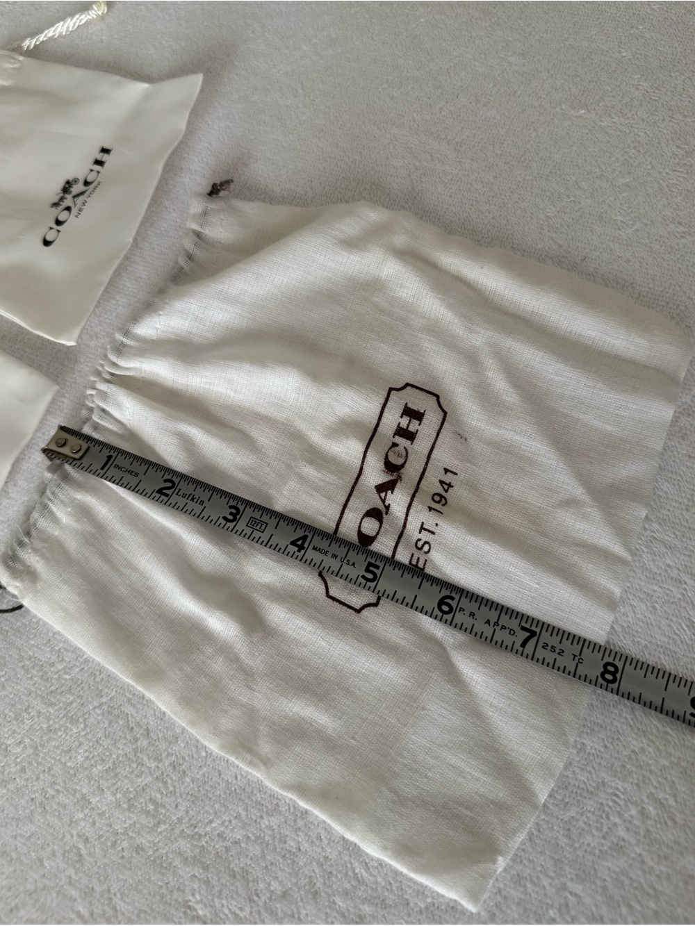 Coach White Drawstring Dust Bag Set - Multiple Logo Pouches - Picture 6 of 9